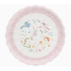 Platos cartón unicornios mágicos 23cmc 6ud | Ducaval | Envías 24/48 h
