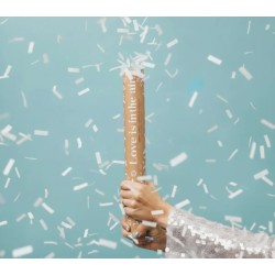 Cañón confeti tiras blancas 30cm | Ducaval | Envías 24/48 horas 