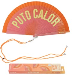 Abanico pintado puto calor naranja degradado | Ducaval | Envías 24/48
