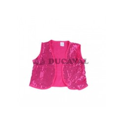 Chaleco lentejuelas adulto fucsia