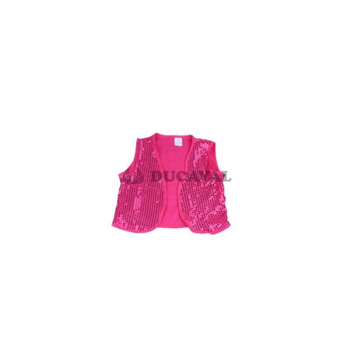 Chaleco lentejuelas adulto fucsia