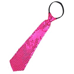 Corbata lentejuelas fucsia