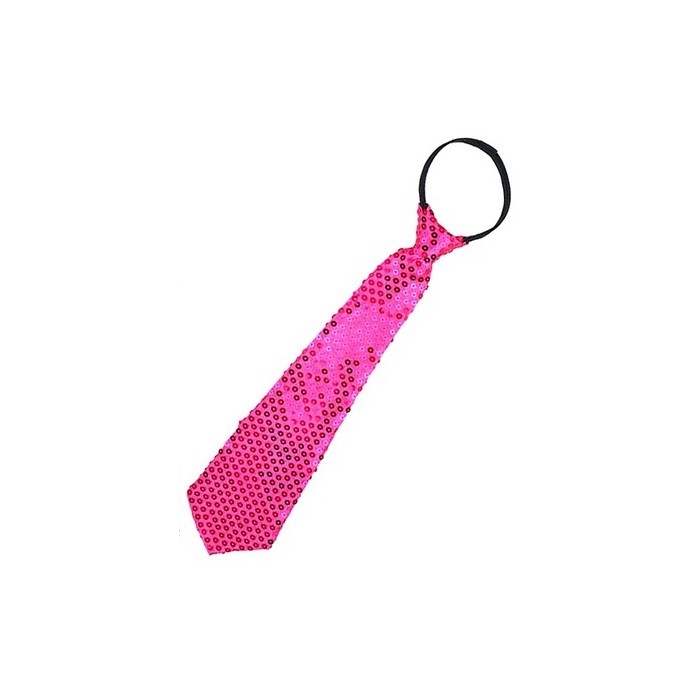Corbata lentejuelas fucsia