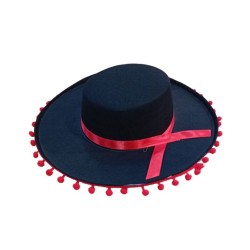 Sombrero cordobes borlas rojas infantil | Ducaval | Envíos 24/48 hora