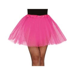 Tutu con purpurina fucsia 45cm.  | Ducaval | Envíos 24/48 horas 