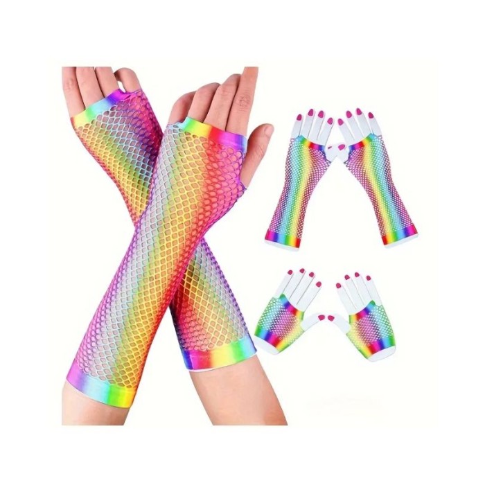 Guantes rejilla multicolor largos | Ducaval | Envíos 24/48 horas