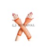 Guantes rejilla naranja largos