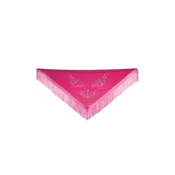 Mantón grande bordado fucsia | Ducaval | Envíos 24/48 horas
