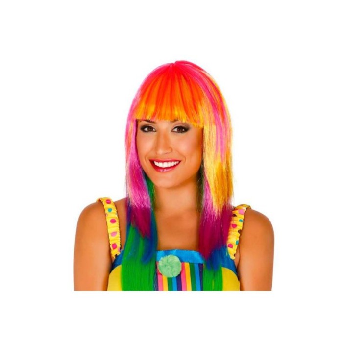 Peluca melena multicolor | Ducaval | Envíos 24/48 horas