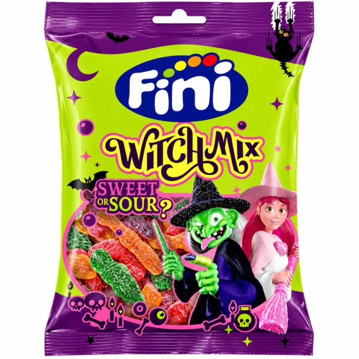 Fini Witch Mix 90 g – Golosinas Halloween 12 Bolsas | Ducaval | envío