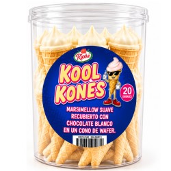 Kool Kones Chocolate Blanco – Mini Conos 20 Unidades | Ducaval | Enví