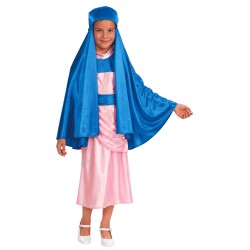 Disfraz De Virgen María Para Niña Rosa Y Azul | Ducaval | Envíos 24/4