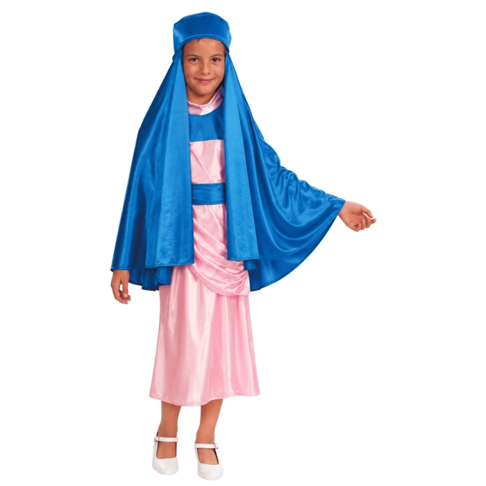 Disfraz De Virgen María Para Niña Rosa Y Azul | Ducaval | Envíos 24/4