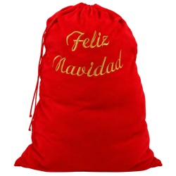 Saco De Papá Noel Feliz Navidad 60x95 Cm | Ducaval | Envíos 24/48 hor
