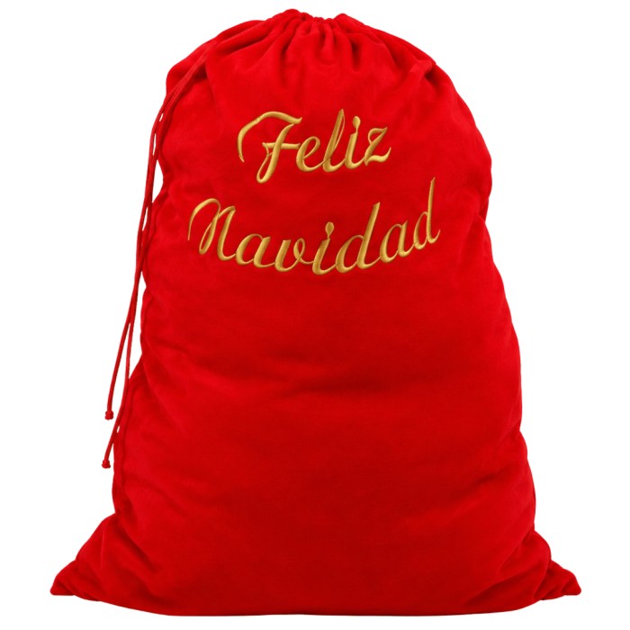 Saco De Papá Noel Feliz Navidad 60x95 Cm | Ducaval | Envíos 24/48 hor