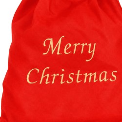 Saco De Papá Noel Rojo Merry Christmas 60x95 Cm | Ducaval | Envíos 24