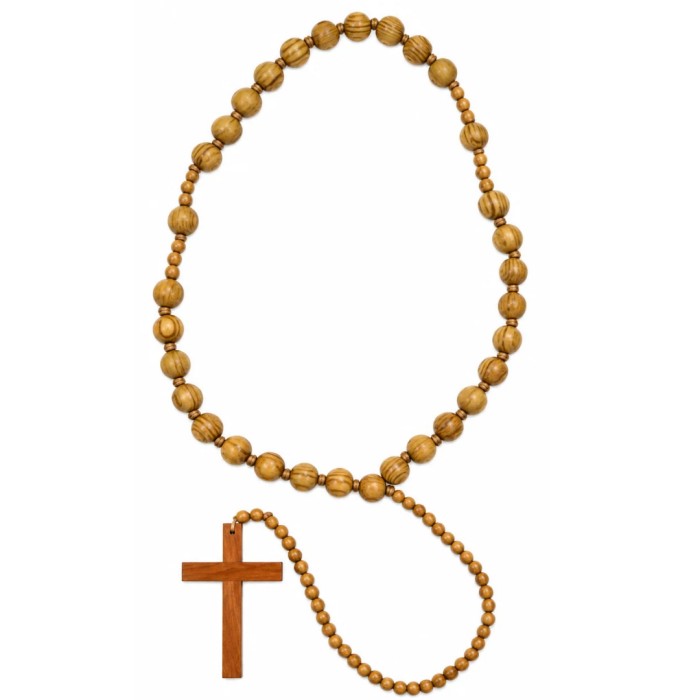 Rosario de Madera 90 cm con Cruz para Disfraces | Ducaval | Envías 24