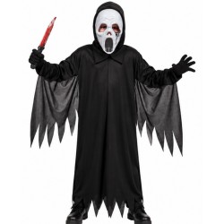 Disfraz Ghost Assassin Negro con Máscara para Halloween| Ducaval | En